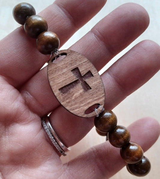 Wooden Cross Bracelet II