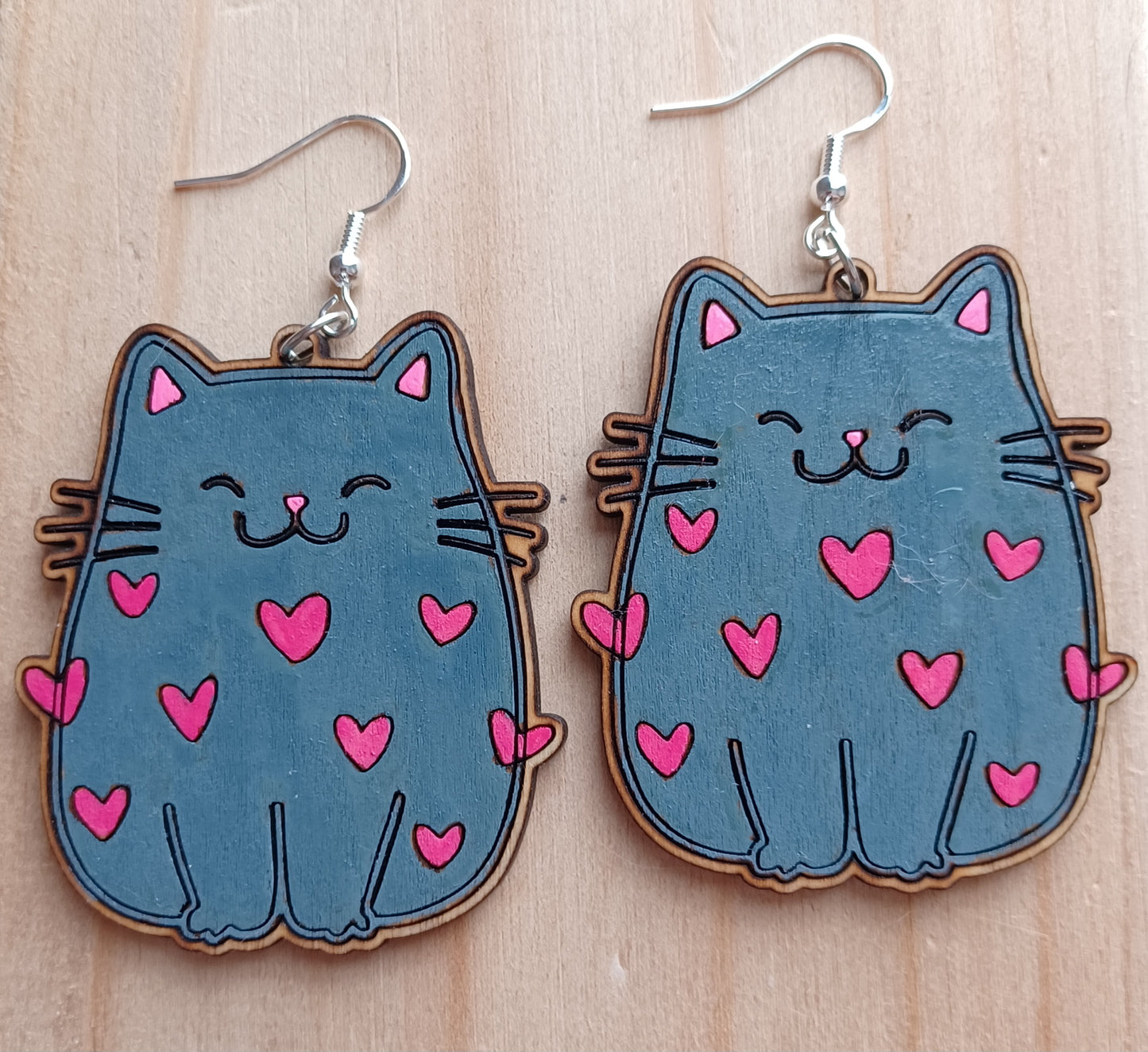 Fat Cat Love Earrings