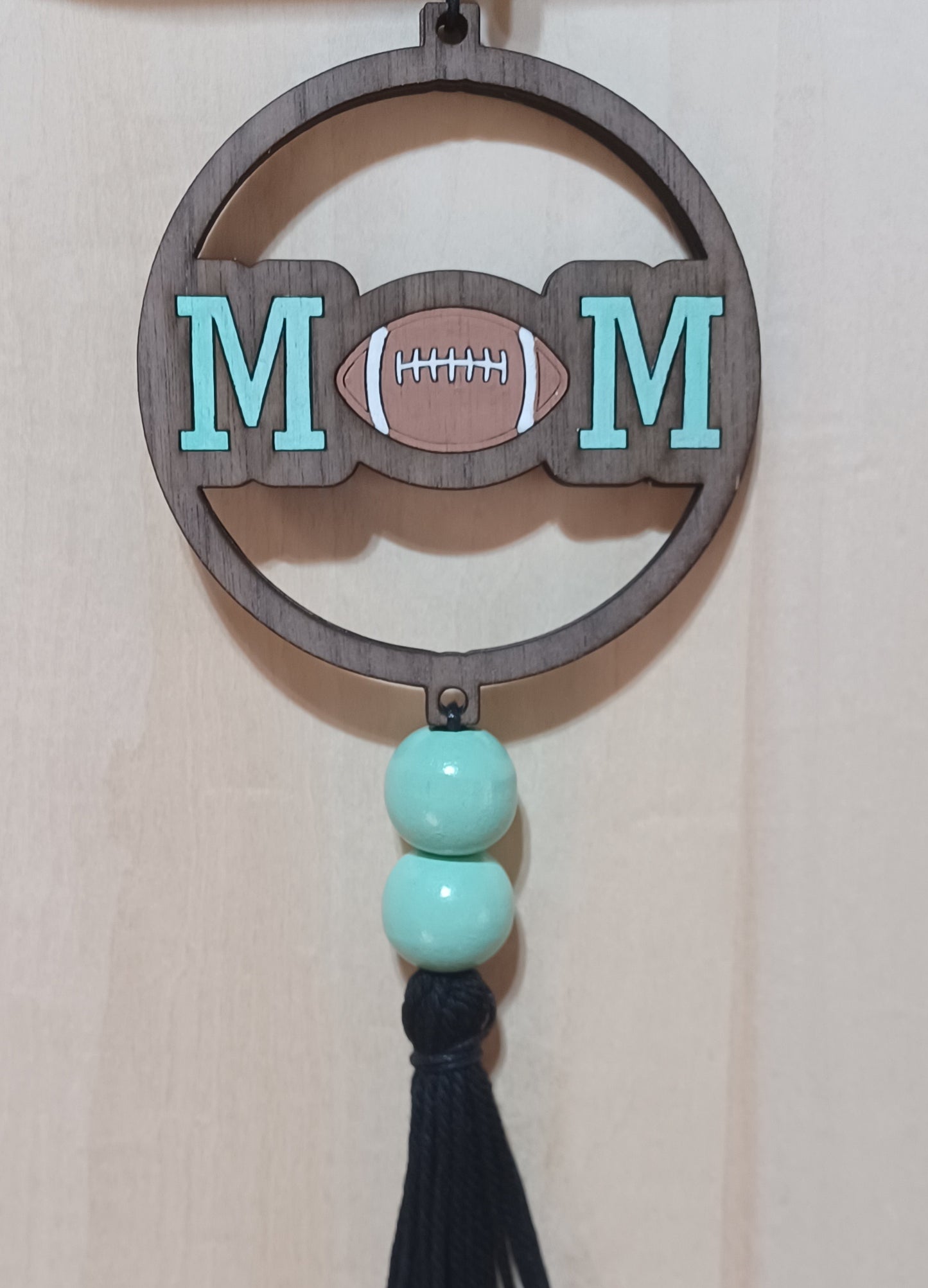 Football Mom Car Charm